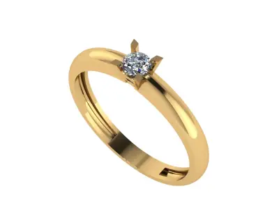 wedding engagement women ring 3dm 3D print model 2