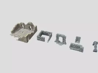 Ancient Ruins Pack - Low-Poly 3D Model Low-poly 3D model