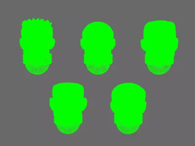 Space Knights Cool Shades Exposed Heads 3D print model