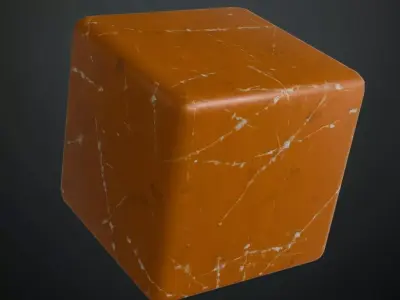 Orange Metal Scratched Paint PBR Seamless Texture