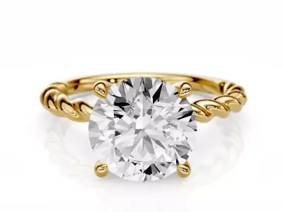 Engagement ring Dina  1-50ct 3D print model