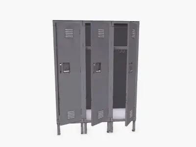 Old Metal Locker Low-poly PBR Low-poly 3D model
