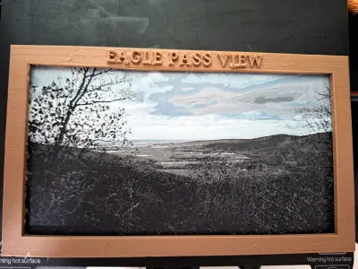 Customizable 3D Frame For HueForge Prints 3D STL HF Frame 3D model