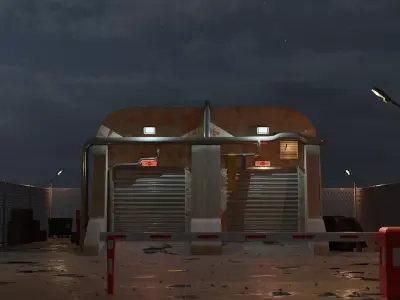 Industrial zone 3D model