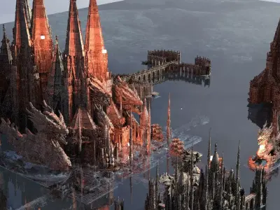 Dragons Triangle Hidden Dragon City Kit bash 3D model