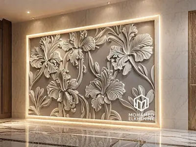 STL Wall Panel Collection for CNC and Printing 3D Model Pack