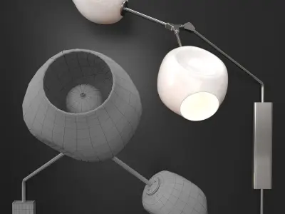 Wall light Branching bubble 3D model