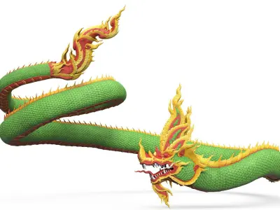  Mythical Dragons Rigged for Maya Collection 