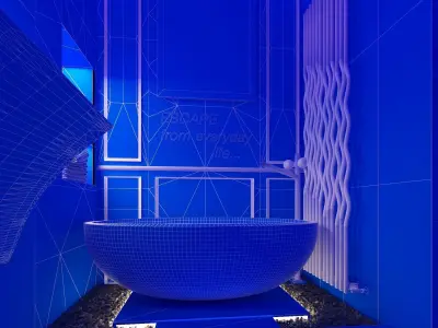 INTERIOR BATHROOM SCENE 3D model