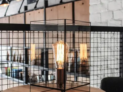 Table geometric glass light Cuboid Free 3D model