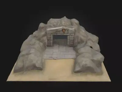 Ancient Tomb Entrance  Threshold to the Forgotten Dead 3D model