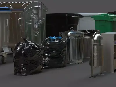 Free 23 Urban Trash and Garbage 3D Models  Indoor and Outdoor   Free 3D model