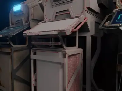 Abandoned military base command center 3D model