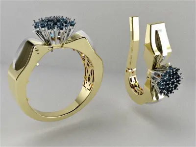 Ring boutique set Another Lily 3D print model