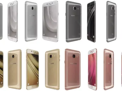 Samsung Galaxy C5 All Colours 3D model