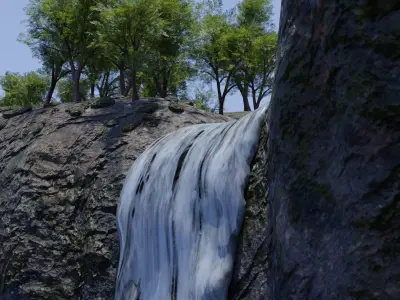 Waterfall Scene 3D model