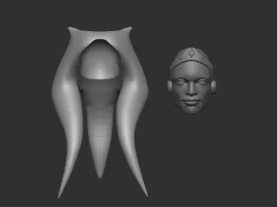Ahsoka Tano Headsculpt for Action Figures 3D print model