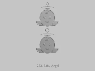 Ethereal Angels Mini STL Pendant Collection 3D print model