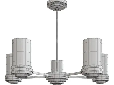 Sumter Candle Chandelier Low-poly 3D model