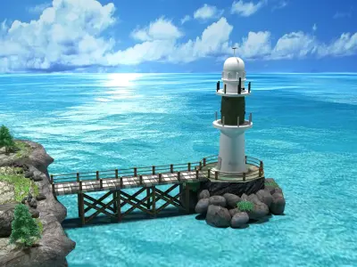 LIGHT HOUSE  Low-poly 3D model