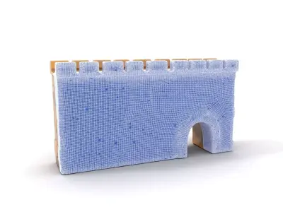 Medieval Stone Wall model pack Low-poly 3D model