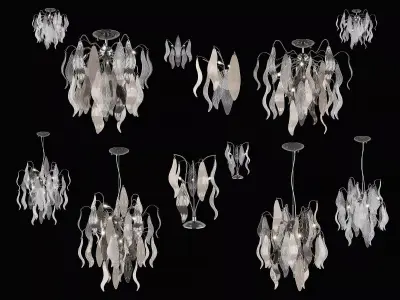 793 Vetro Lightstar Collectiont of Lamps 3D Model Pack