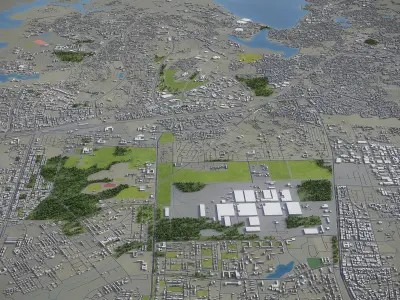 Bhopal - City 3D Model Low-poly 3D model