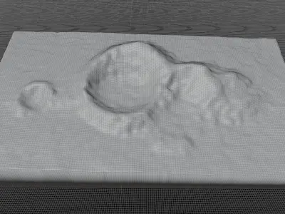 Caldera blanca 3d model terrain 3D model