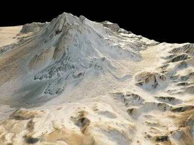 Socompa Volcano 3d model terrain 3D model