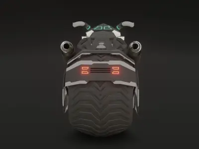 Game Bike modal Low-poly 3D model