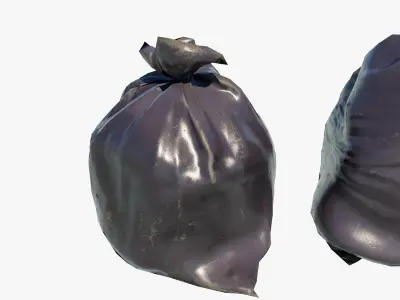 Trash Bag Low-poly 3D model