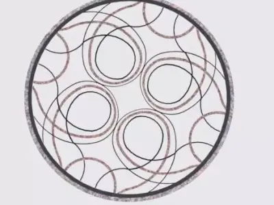 Radial ornament  floor marble 3D model