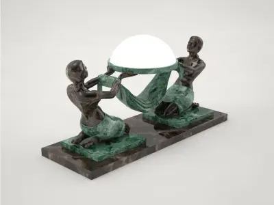 Pro - kneeling woman Lamp 3D model