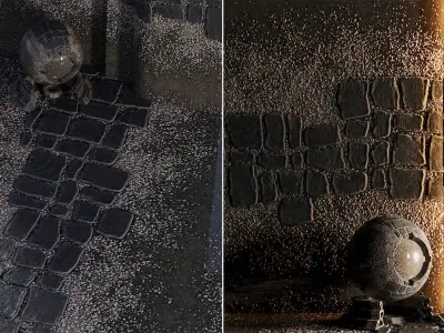 H69 Wet Slate and Gravel Pathway - PBR - 4K Low-poly 3D model