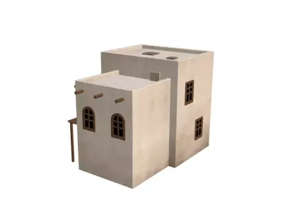 Middle Eastern Style Building - PBR Game Ready Low-poly 3D model buy