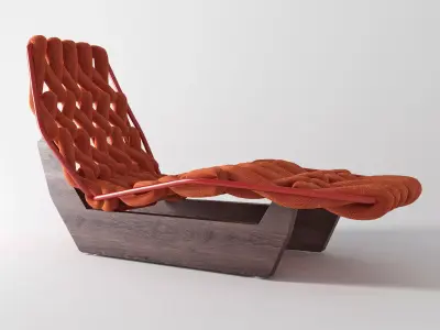 Biknit chaise longue 3D model