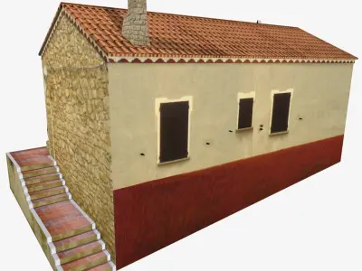Village Home S-C-W Low-poly 3D model