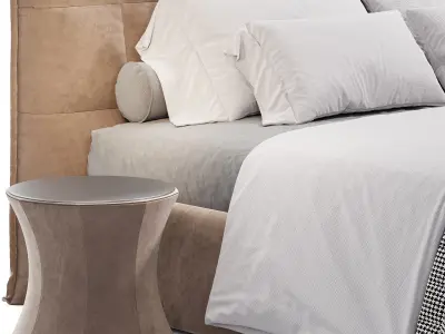 Eva Due Double Bed by Cierre 3D model