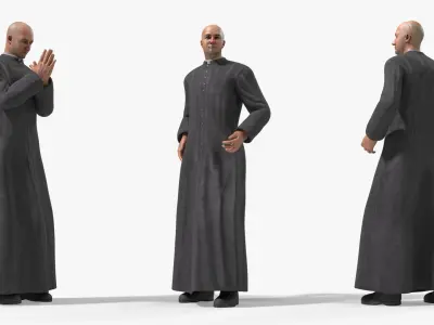 Catholic Priest Rigged for Blender 