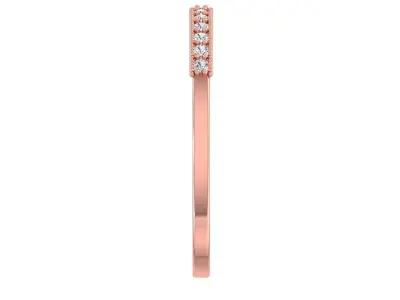 Solitaire Women Light Weight Band Ring 3D print model 20
