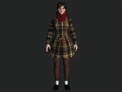 AAA 3D REALISTIC CHARACTER - YOUNG BEAUTIFUL GIRL SOPHIA 01 Low-poly 3D model
