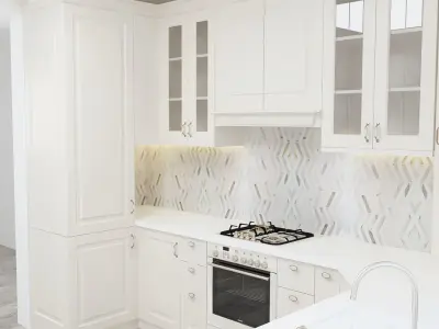 Ivory Kitchen Classical 3D model