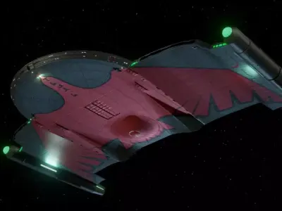 Romulan V-6 Gallant Wing Cruiser from Star Trek Lore Low-poly 3D model