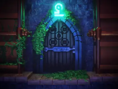 Dead cells door Low-poly 3D model