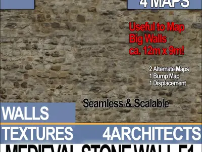 Medieval Stone Wall F 1 Texture