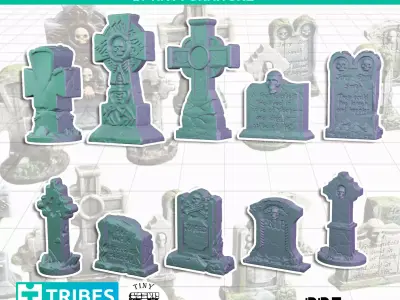 Tombstones 3D print model