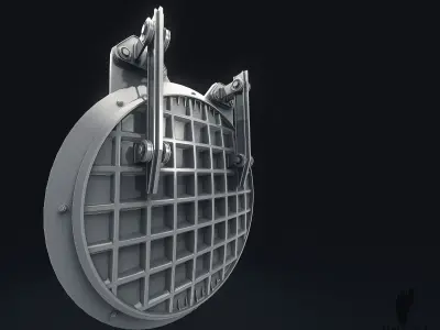 3D Sewer Gate Door Cover  3D model
