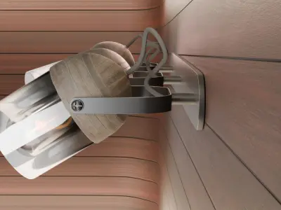 Wall lamp in loft style Low-poly 3D model