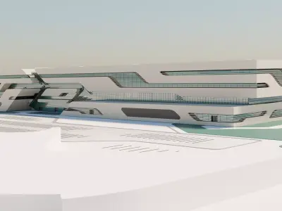 Pierres vives Montpellier Zaha Hadid 3D model