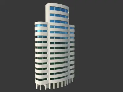 Low Poly Building  Game Ready Low-poly 3D model